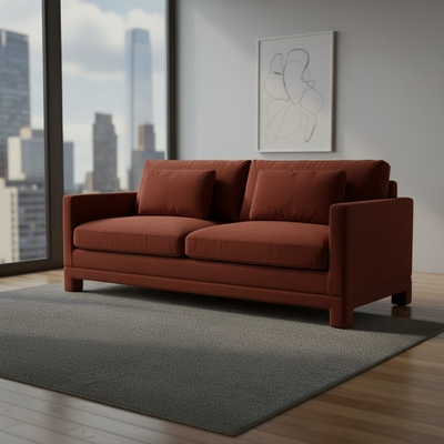 Clovelly 3 Seater Sofa - Caramel Velvet