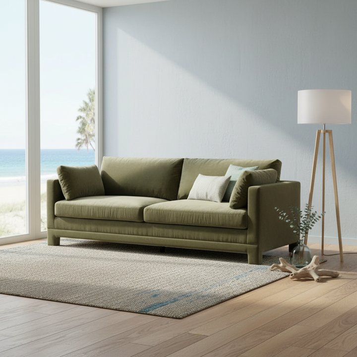 Clovelly 3 Seater Sofa - Moss Velvet