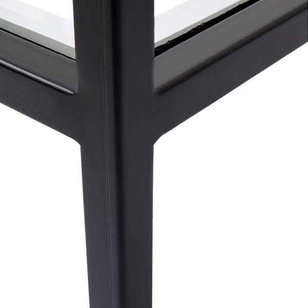 Cocktail Glass Square Side Table - Black