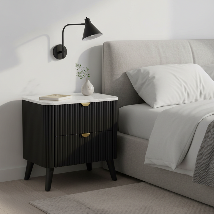 Como Bedside Table - Black