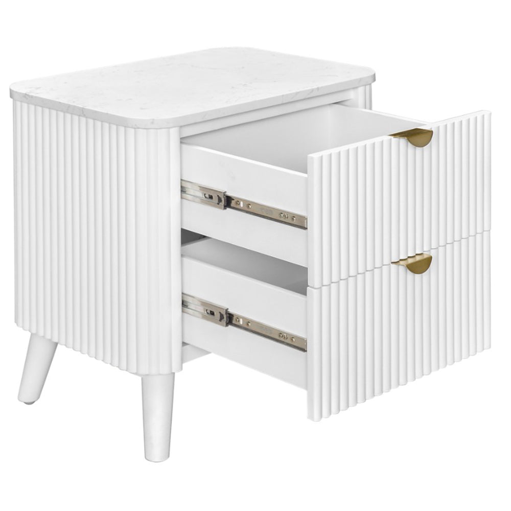 Como Bedside Table - White