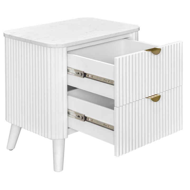 Como Bedside Table - White