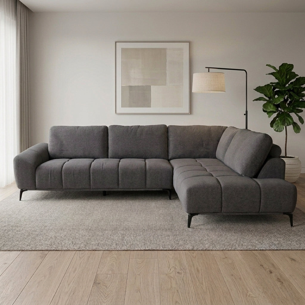 Condobolin Fabric Corner Sofa - Anthracite