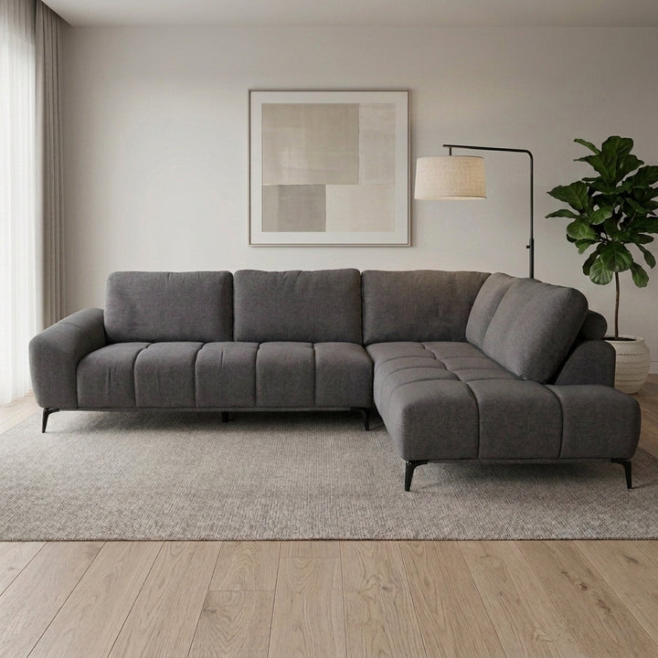 Condobolin Fabric Corner Sofa - Anthracite