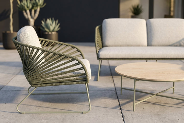 Coogee Outdoor Sofa Set - Green + Grey
