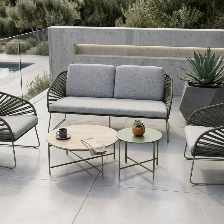 Coogee Outdoor Sofa Set - Green + Grey