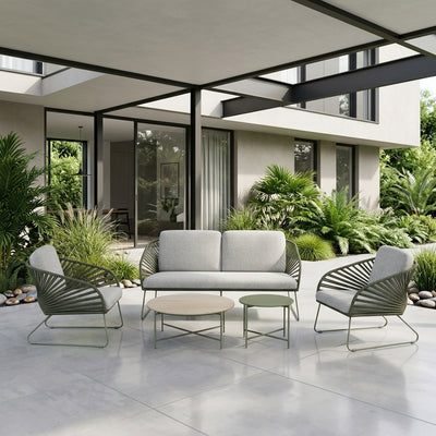 Coogee Outdoor Sofa Set - Green + Grey