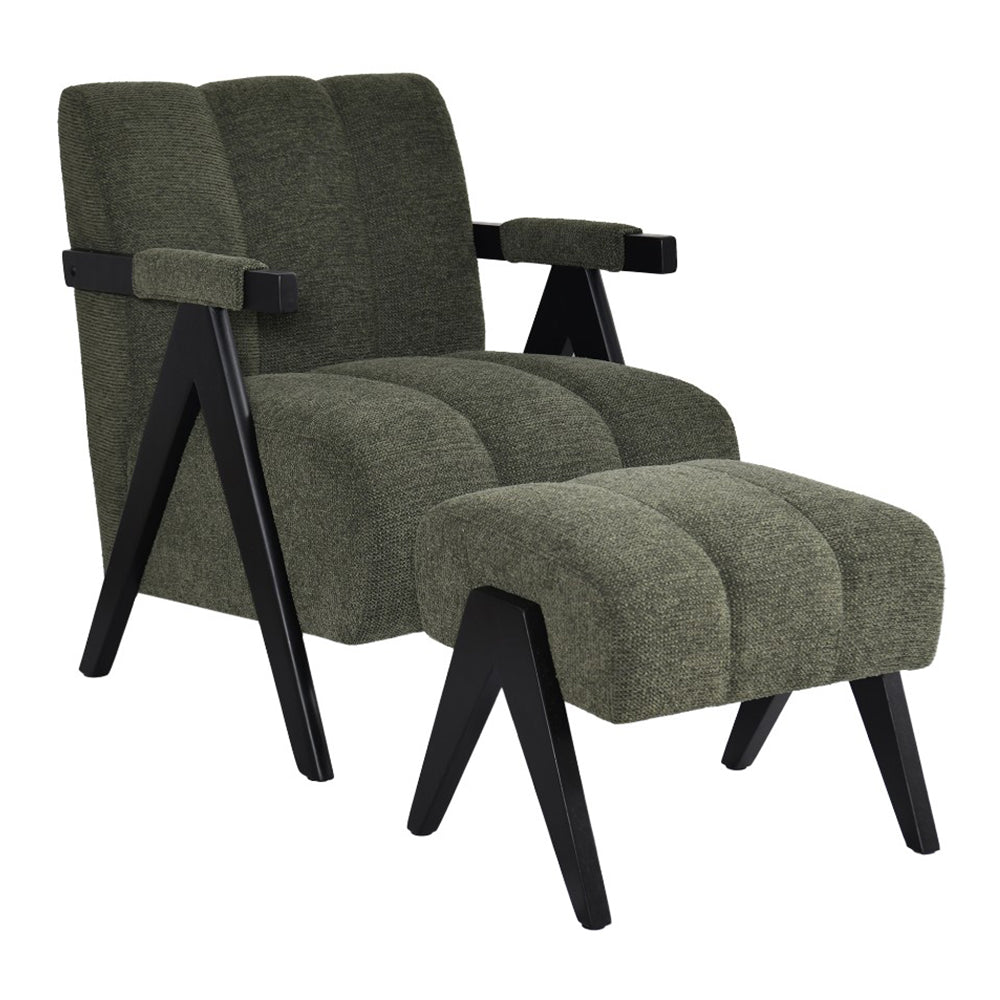 Cook Armchair with Footstool - Army Online in Australia | Cassa Vida