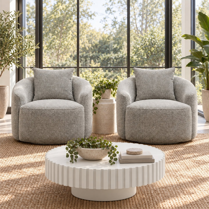 Coolangatta Swivel Arm Chair - Brown
