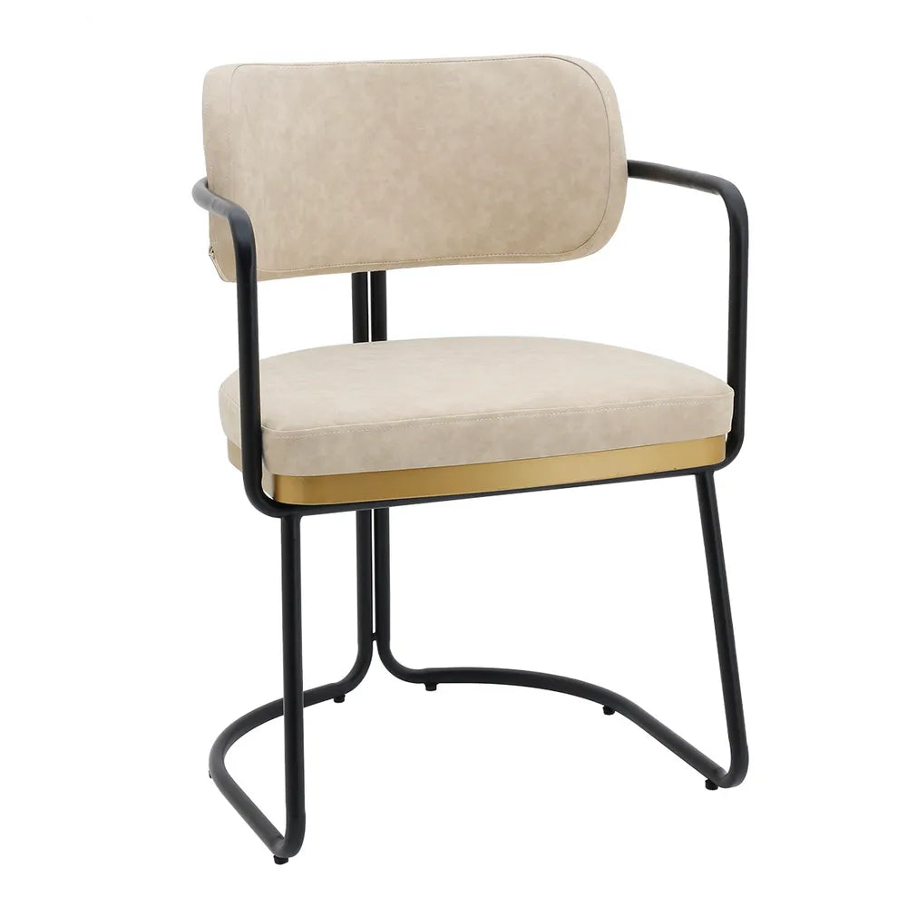 Cooma Dining Chair – Beige Eco Leather