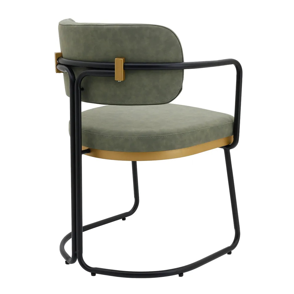 Cooma Dining Chair – Olive Eco Leather