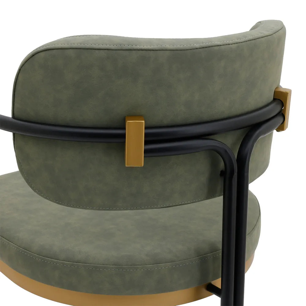 Cooma Dining Chair – Olive Eco Leather