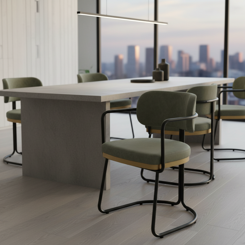 Cooma Dining Chair – Olive Eco Leather