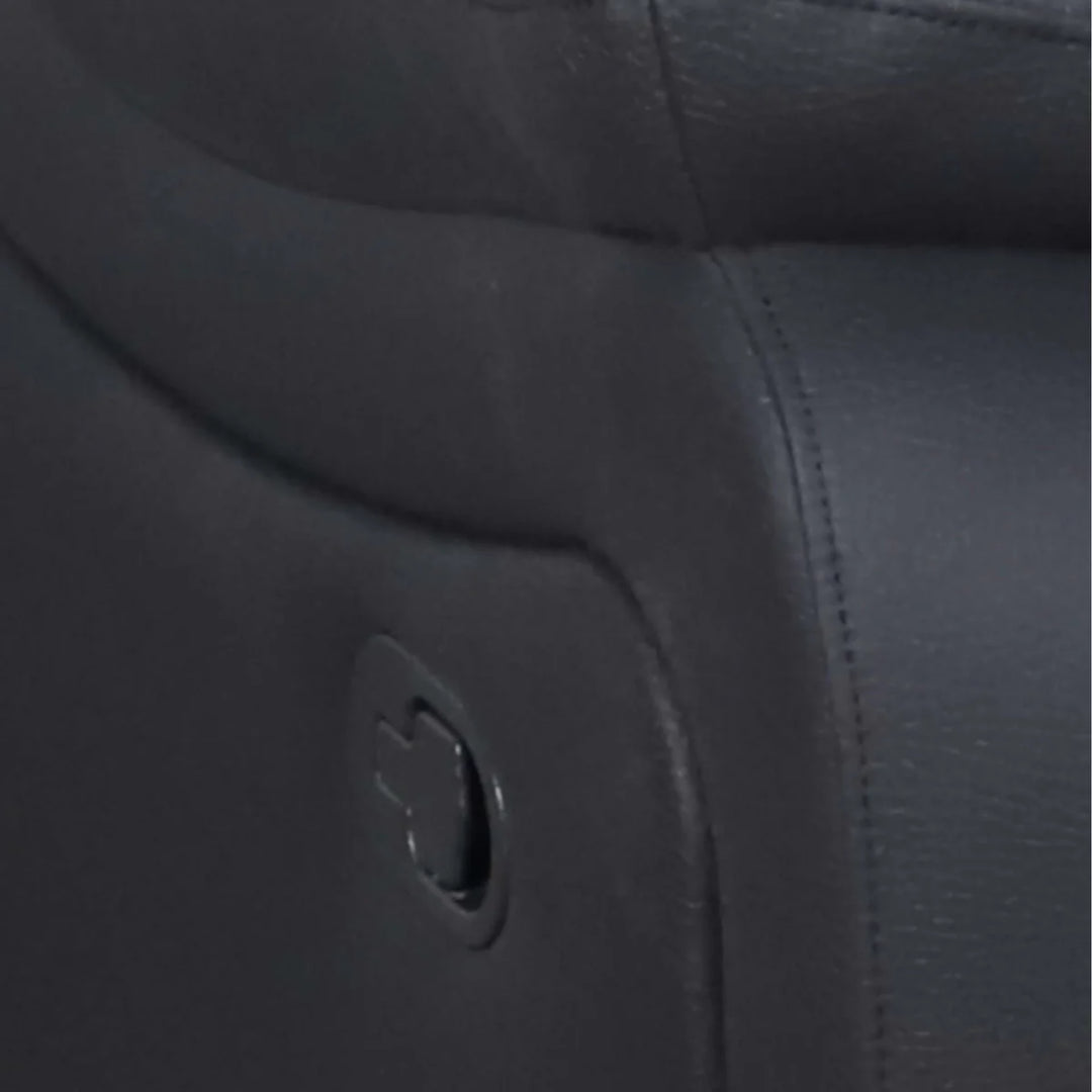 Cooma Fabric Recliner RHF Chaise Sofa - Black