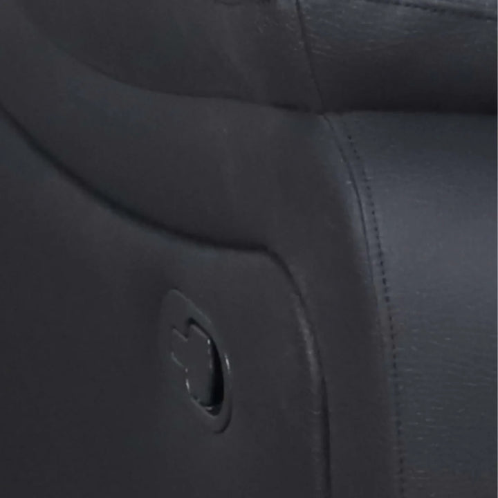 Cooma Fabric Recliner RHF Chaise Sofa - Black