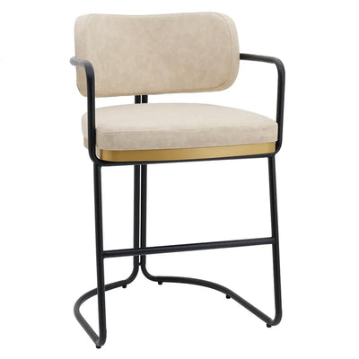 Cooma Kitchen Stool – Beige Eco Leather