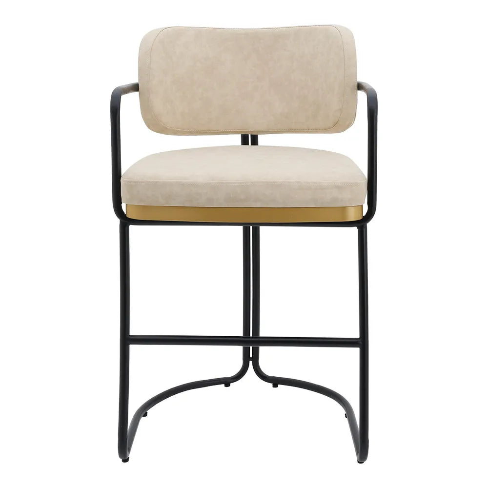 Cooma Kitchen Stool – Beige Eco Leather