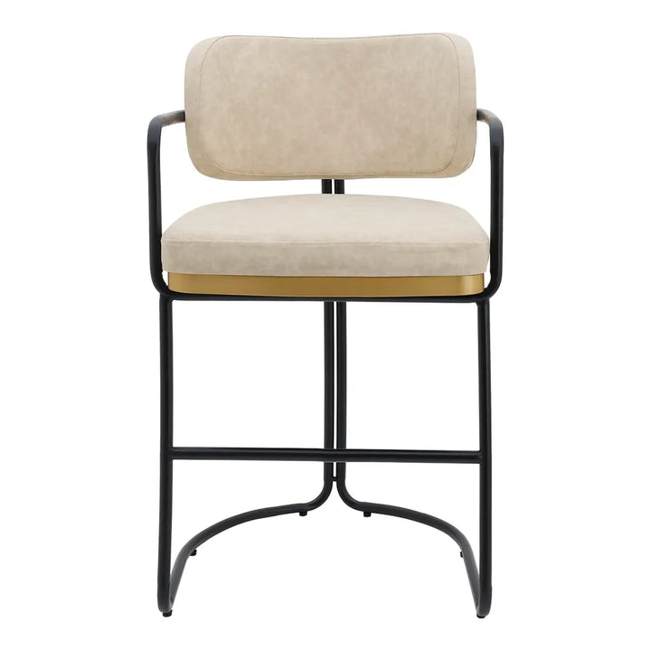 Cooma Kitchen Stool – Beige Eco Leather