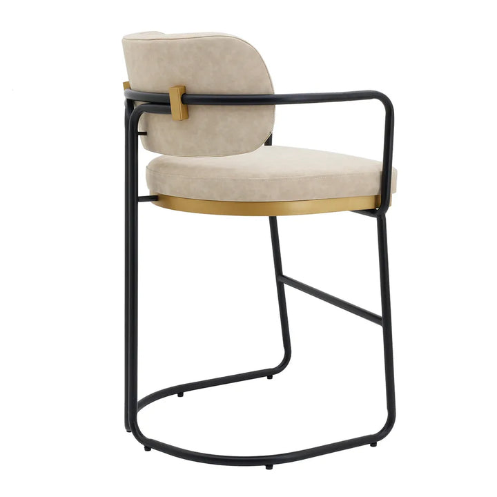 Cooma Kitchen Stool – Beige Eco Leather