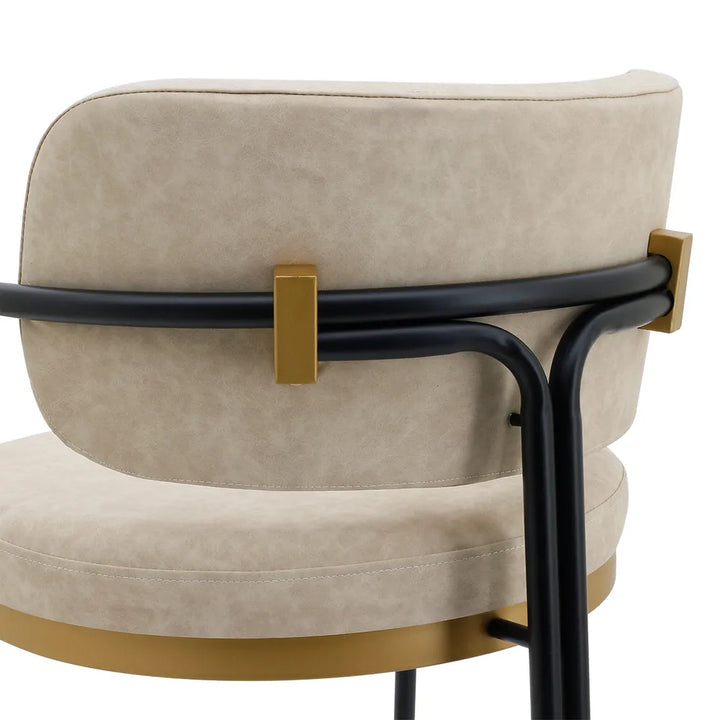 Cooma Kitchen Stool – Beige Eco Leather