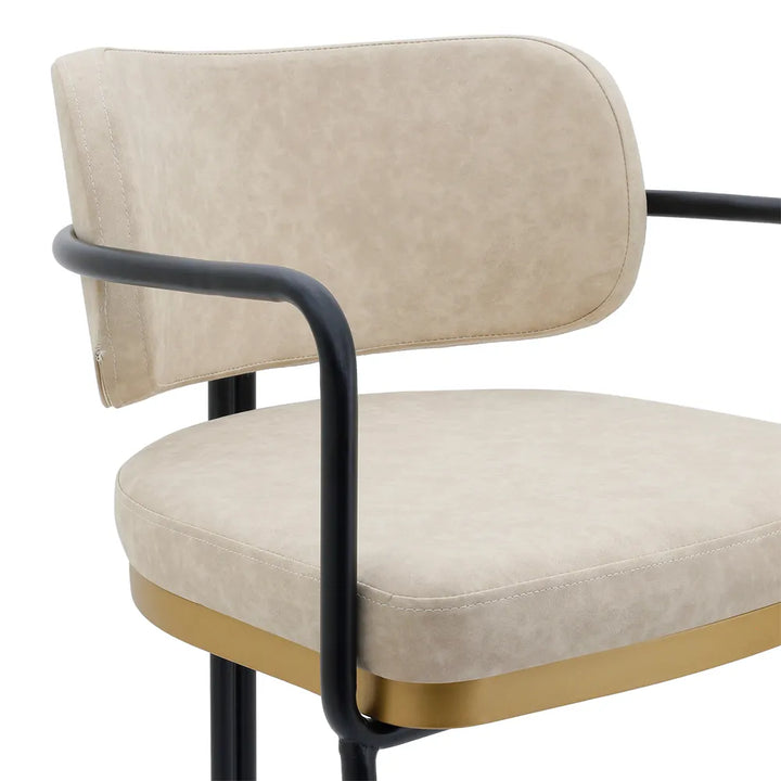 Cooma Kitchen Stool – Beige Eco Leather