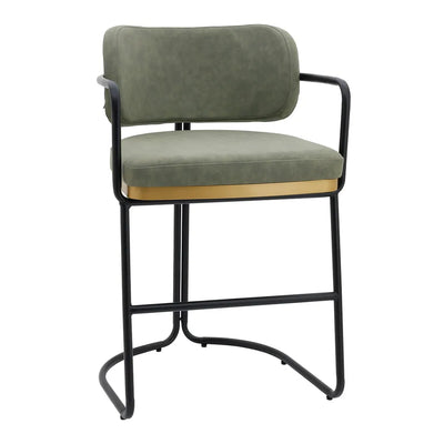 Cooma Kitchen Stool – Olive Eco Leather