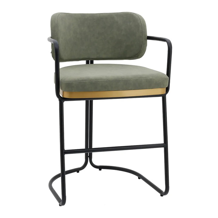 Cooma Kitchen Stool – Olive Eco Leather