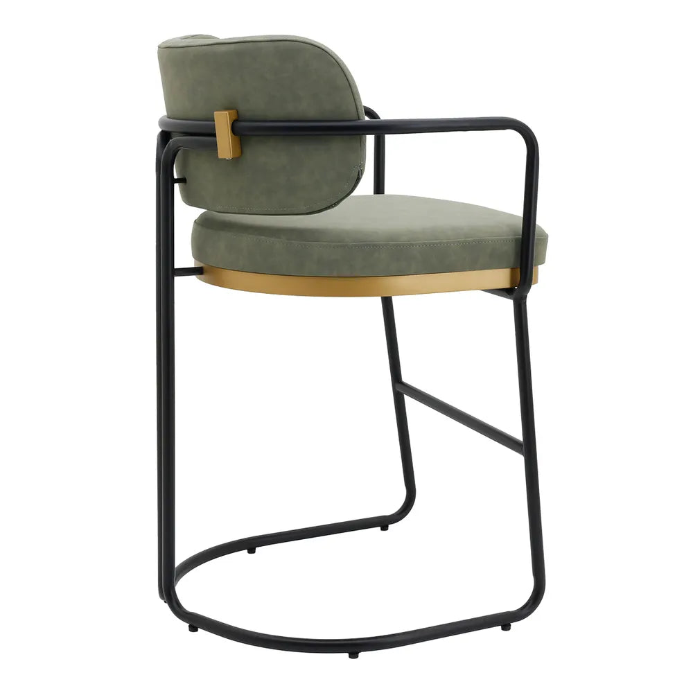 Cooma Kitchen Stool – Olive Eco Leather