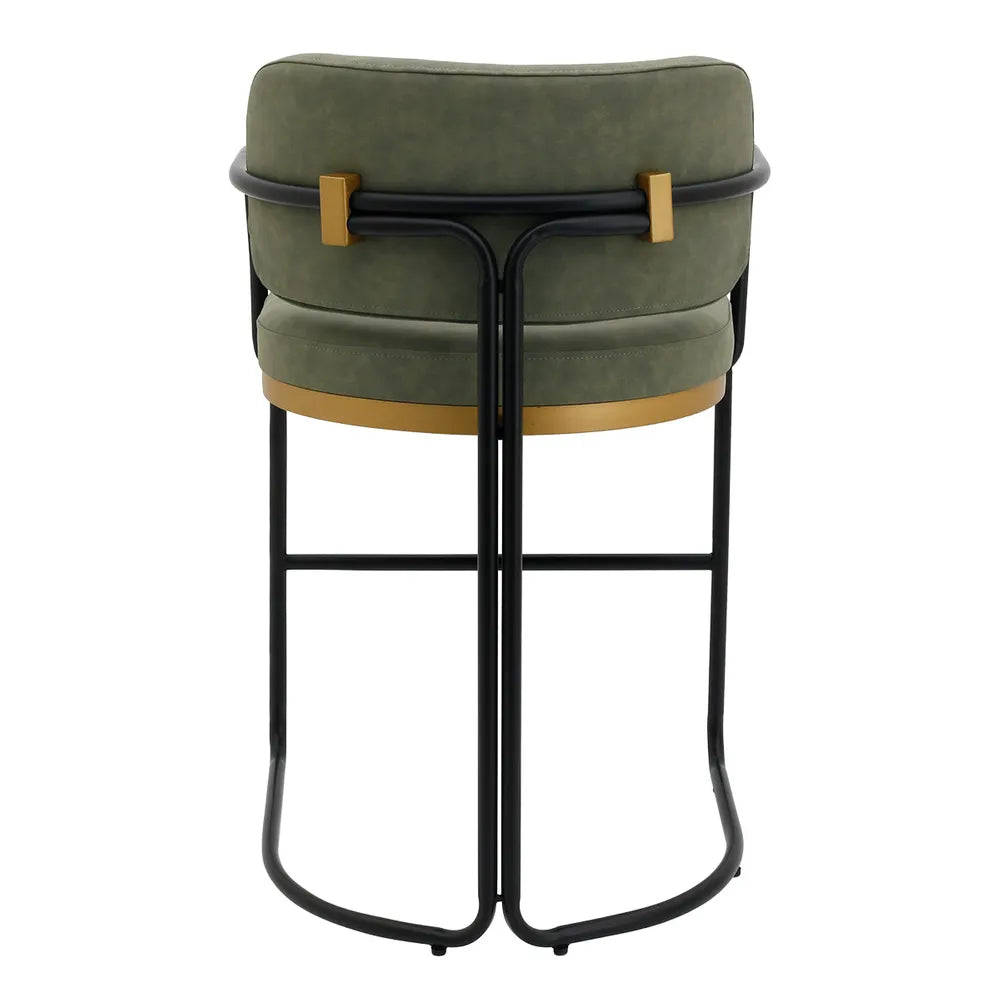 Cooma Kitchen Stool – Olive Eco Leather