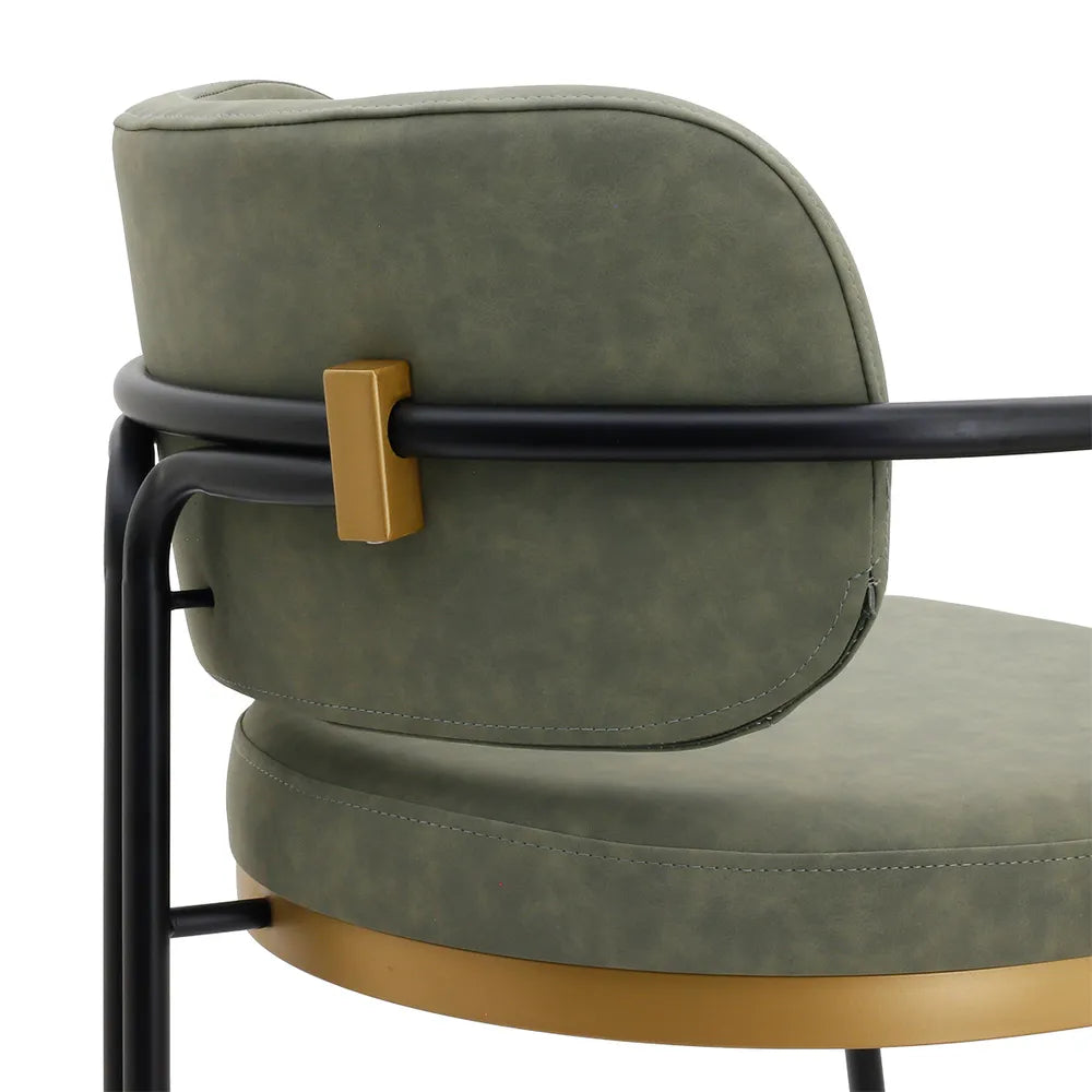 Cooma Kitchen Stool – Olive Eco Leather