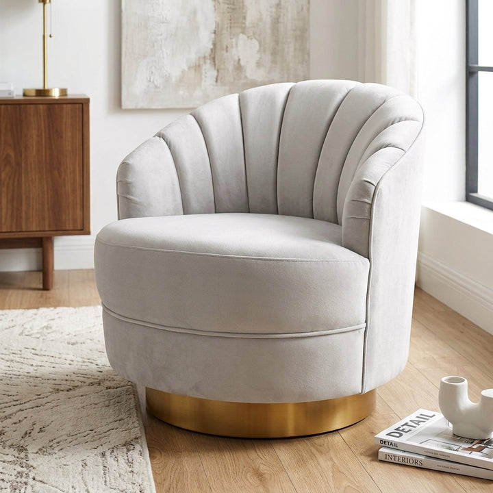 Corbelle Velvet Swivel Accent Chair