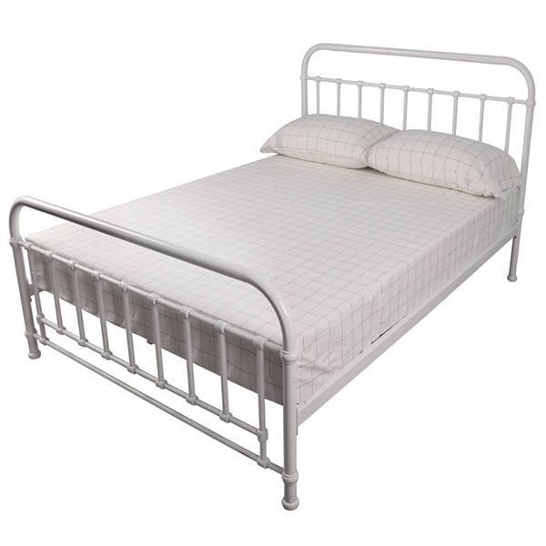 Corringle Queen Metal Bed - White