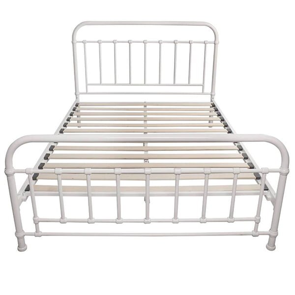 Corringle Queen Metal Bed - White