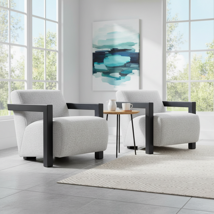 Corsica Armchair - Salt & Pepper