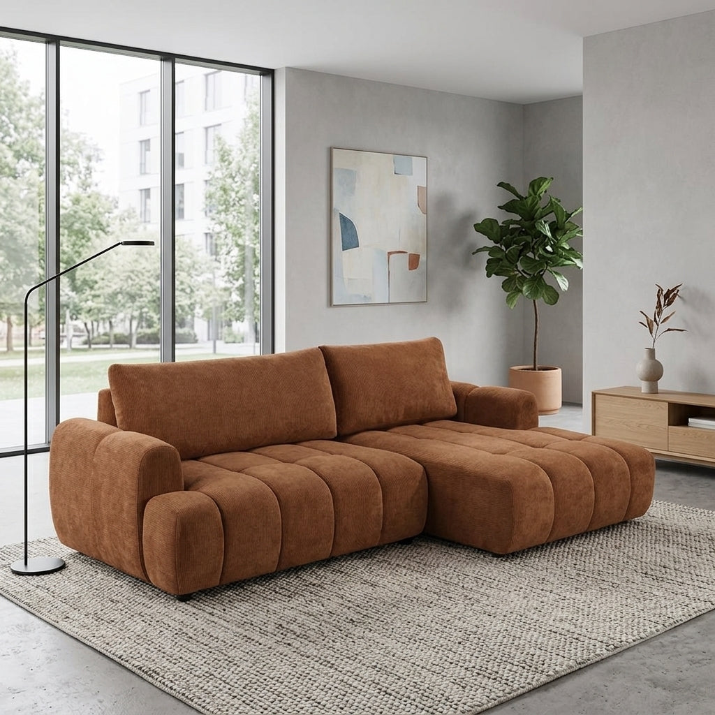 Cowra Fabric Sofa Bed with Chaise
