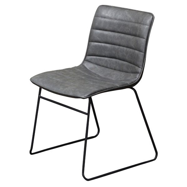 Crisanta Faux Leather Dining Chair (Set of 4) - Grey