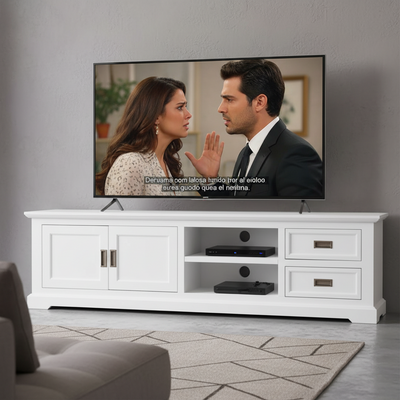 Crowther 220cm Acacia Wood Entertainment Unit