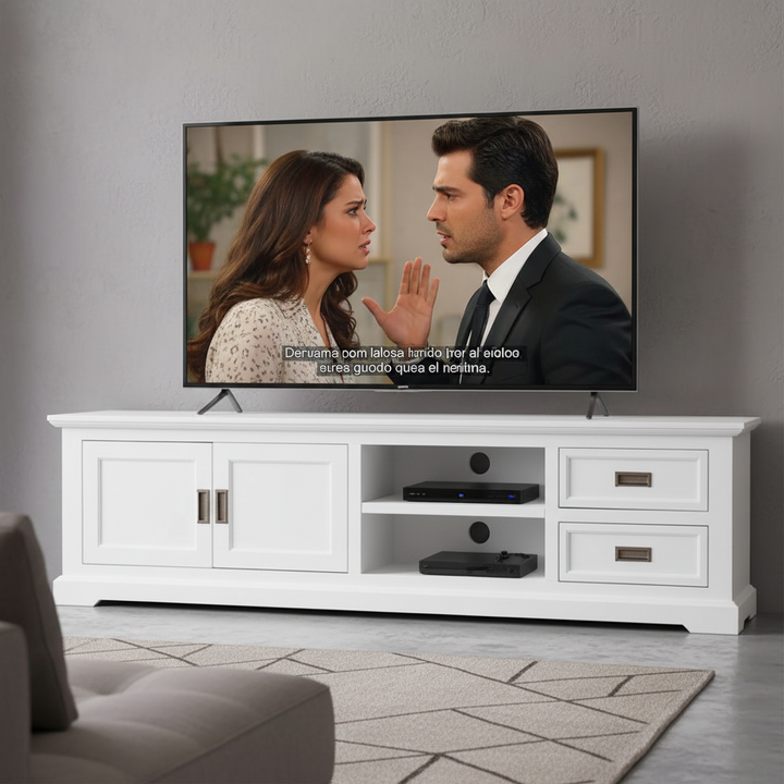 Crowther 220cm Acacia Wood Entertainment Unit