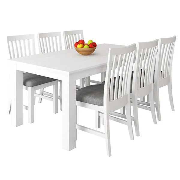 Crowther Acacia Wood 7 Piece Timber Dining Package