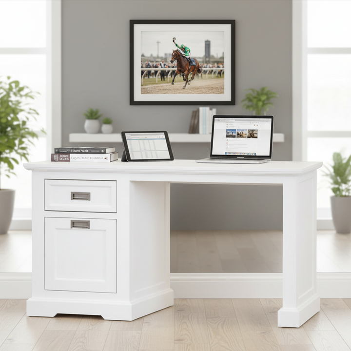 Crowther Acacia Wood Home Office Desk