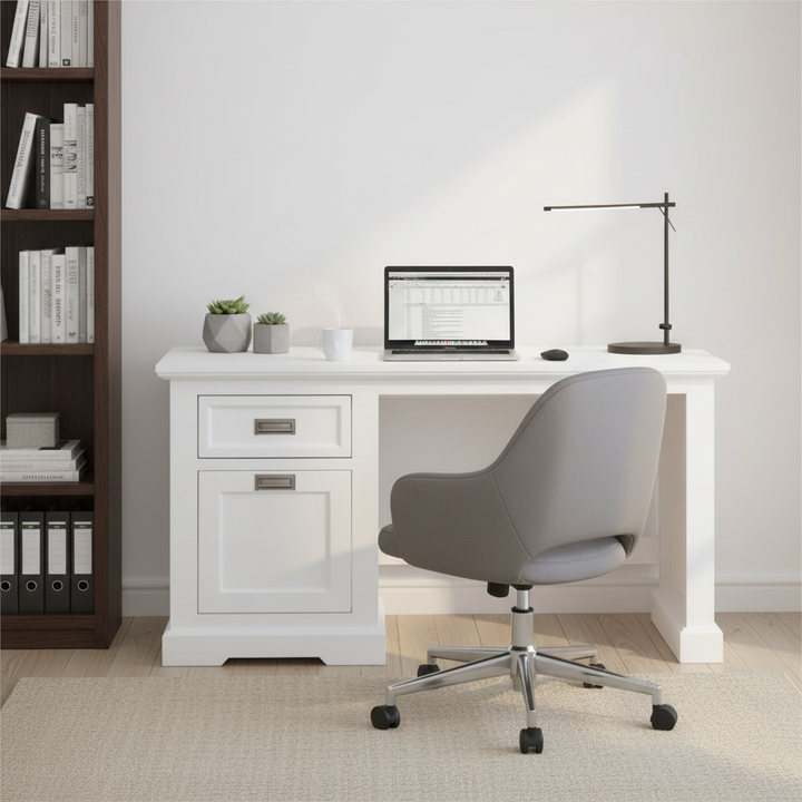 Crowther Acacia Wood Home Office Desk