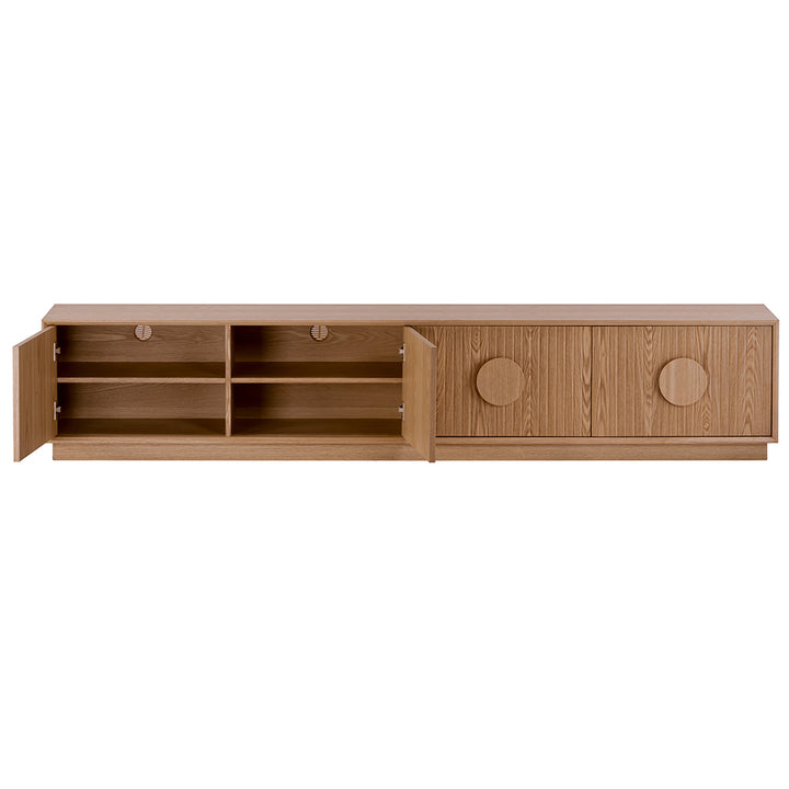 Piper 2.3m Wooden Entertainment TV Unit - Natural