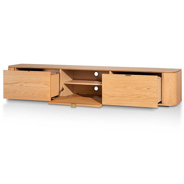 Curve 2.4 TV Entertainment Unit - Natural Oak