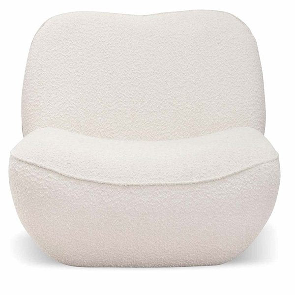 Dale Lounge Chair - Ivory White Boucle