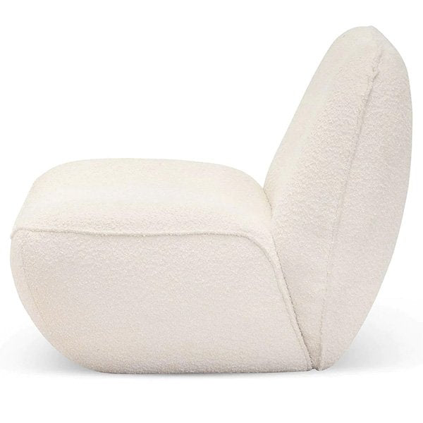 Dale Lounge Chair - Ivory White Boucle