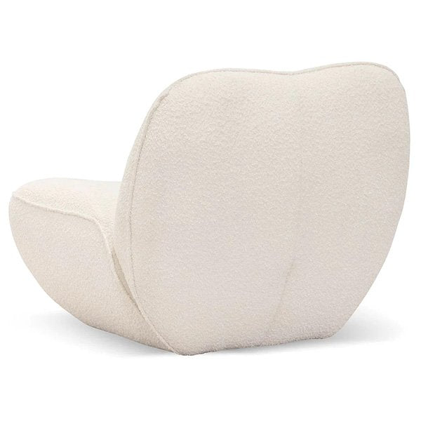 Dale Lounge Chair - Ivory White Boucle