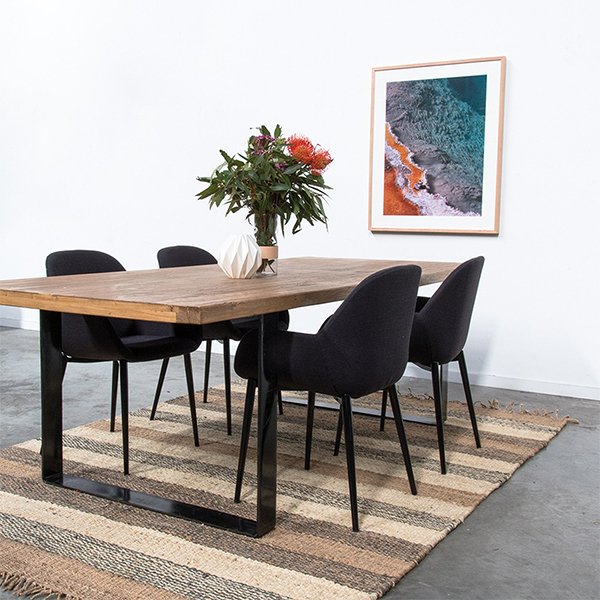 Dalton Reclaimed Wood 2m Dining Table - Rustic Natural