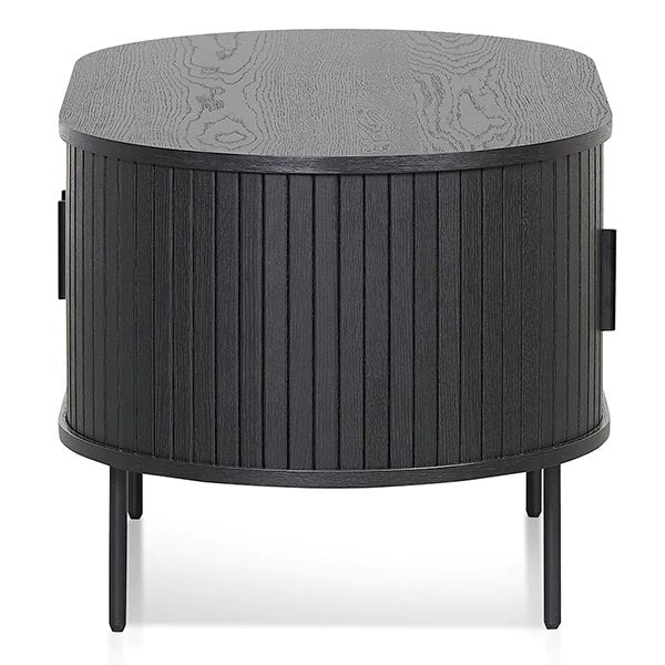 Dania 100cm Oval Coffee Table - Full Black