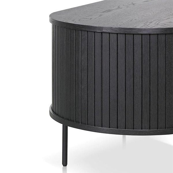 Dania 100cm Oval Coffee Table - Full Black