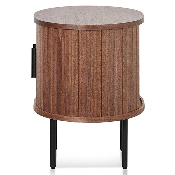 Dania Round Side Table - Walnut